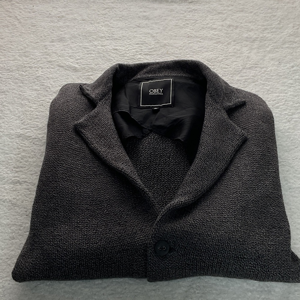 Woman’s Obey Dark Gray Textured Blazer